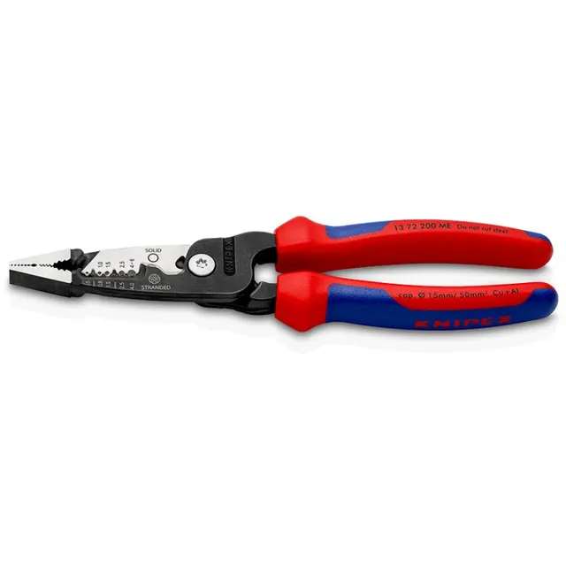 Knipex 13 72 200 ME narzędzie do zdejmowania izolacji Czarny Niebieski Czerwony Stal nierdzewna