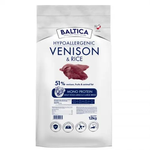BALTICA NUTRACEUTIC Hypoallergenic Venison & rice L / XL 12kg