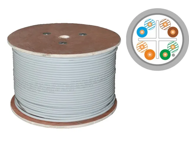 Q-LANTEC Kabel F/UTP kat.6 sieciowy skrętka PVC Eca 4PR 1Gb/s (10Gb/s do 55m) szary 305m (KIF6PVC305Q)
