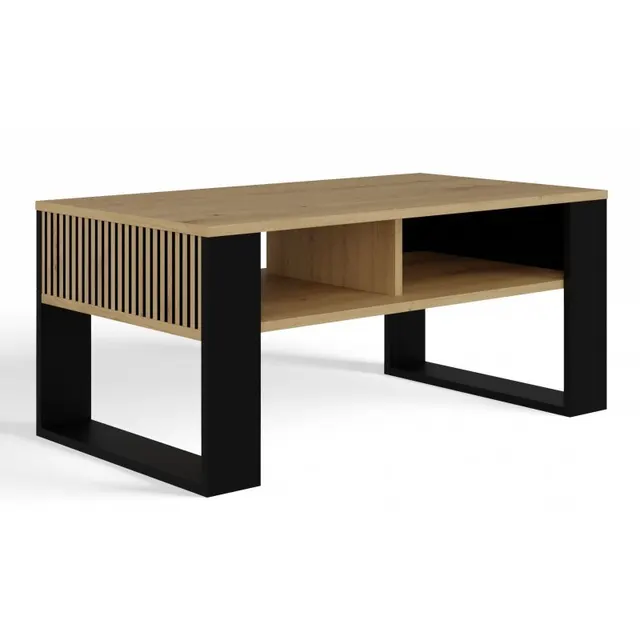STOLIK KAWOWY MODERN 2P SLIM ARTISAN NOGA CZARNA