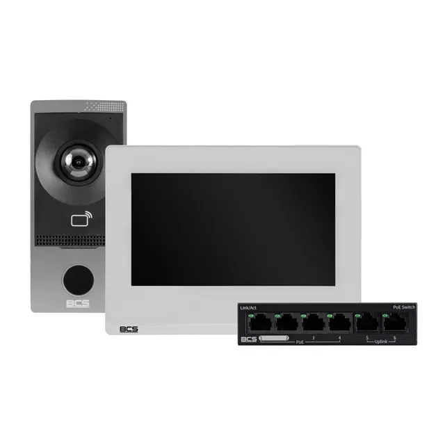 BCS BCS-P-VIS02 wideodomofon 2 MP 17 8 cm (7 ) Biały