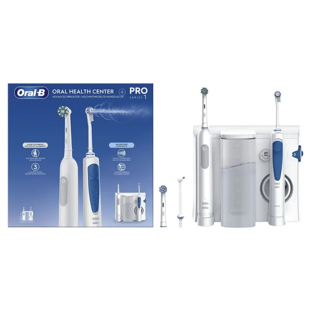 Oral-B Idropulsore Health Center Dorosły Obrotowo-pulsacyjna szczoteczka do zębów Niebieski Biały