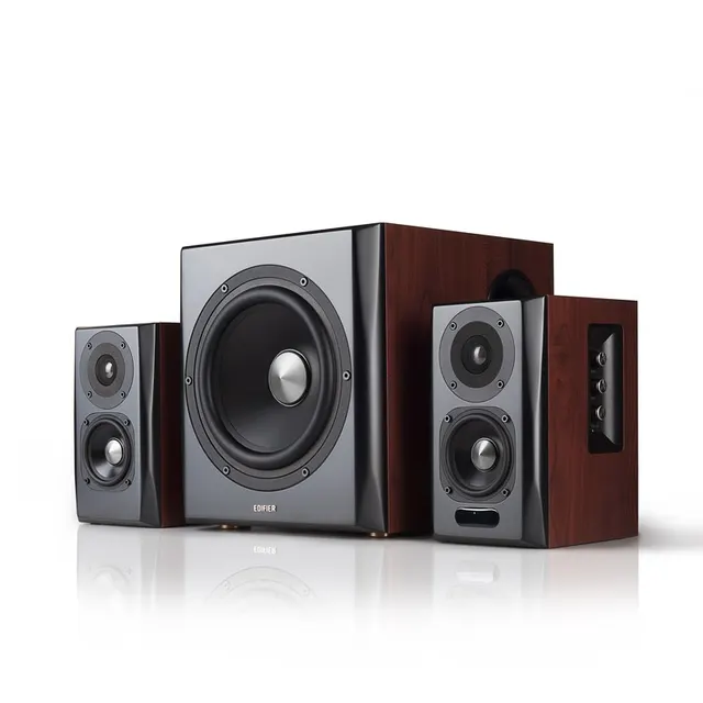 Edifier S350DB zestaw głośników 150 W Uniwersalne Czarny Drewno 2.1 kan. 80 W Bluetooth