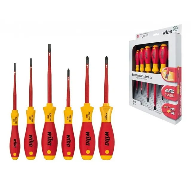 Zestaw wkrętaków SoftFinish Electric SlimFix płaski Phillips