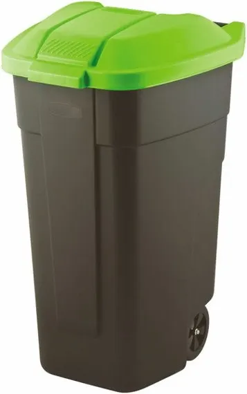 Curver 214125 kosz na śmieci 110 L Prostokątny Plastik Czarny Zielony