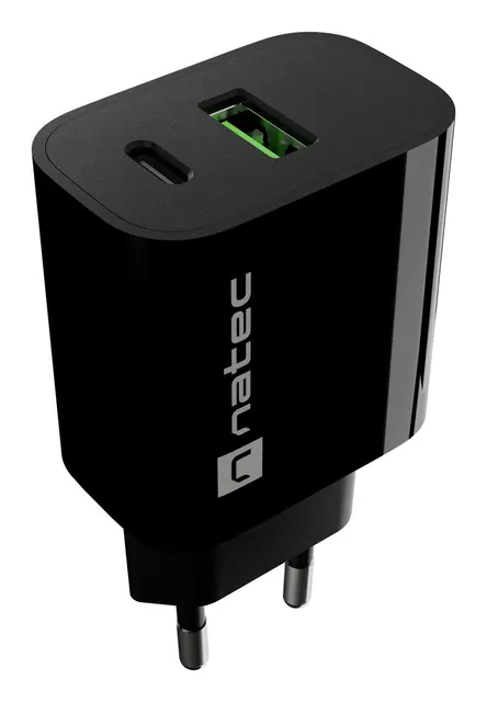 NATEC ŁADOWARKA SIECIOWA RIBERA 1X USB-A + 1X USB- (NUC-2397)