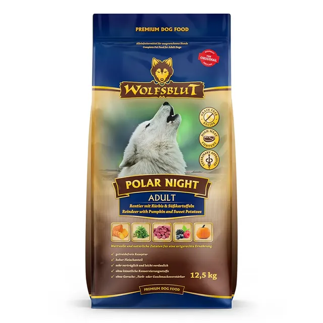 WOLFSBLUT Polar Night Adult reindeer/pumpkin 12 5kg