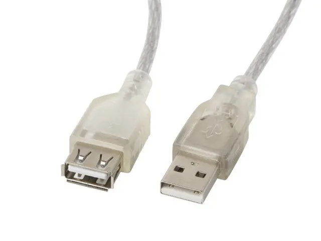 Kabel Lanberg CA-USBE-12CC-0018-TR (USB 2.0 M - USB 2.0 F; 1 8m; kolor biały)