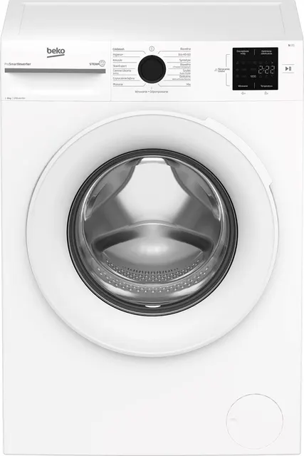 Pralka wolnostojąca BEKO BM1WFU38225WW 8 kg 1200 obr/min, SteamCure, ColdWash, silnik inwerterowy ProSmart