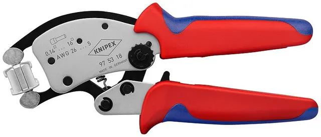 Knipex Twistor16 Narzędzie do zaciskania Czarny Niebieski Czerwony Srebrny