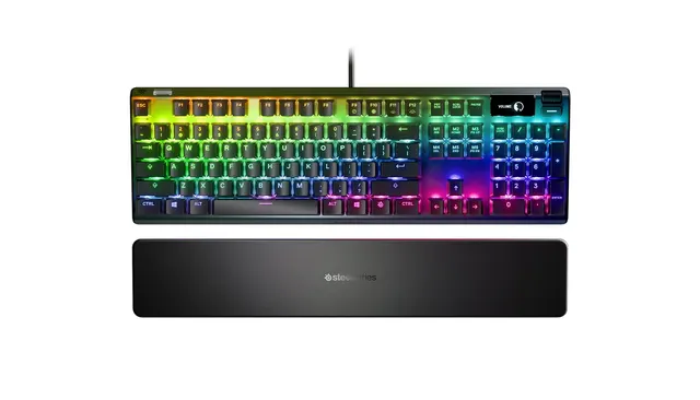 Klawiatura gamingowa SteelSeries Apex 7 QX2 Red Switch 64636 mechaniczna Światło LED RGB, Stany Zjednoczone, Przewodowy