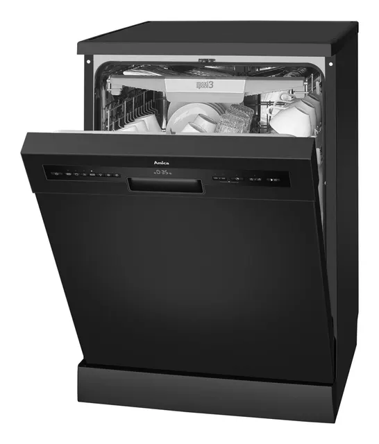 Zmywarka wolnostojąca 60 cm AMICA DFM66B8EOqBH, klasa B, 15 kpl, AirDry, AquaStop, szuflada na sztućce