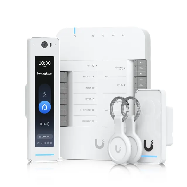 Zestaw startowy UniFi Access Ubiquiti G3 Pro UA-G3-SK-Pro Czytnik dostępu G3 Professional + Czytnik G3 + Hub + Breloki (2 sztuki)