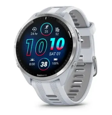 Zegarek sportowy Garmin Forerunner 965 AMOLED 47mm Mleczny Kwarc