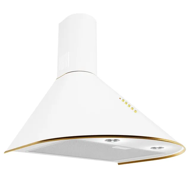 Okap kominowy AKPO WK-4 DANDYS GOLD 60 cm, LED, biały