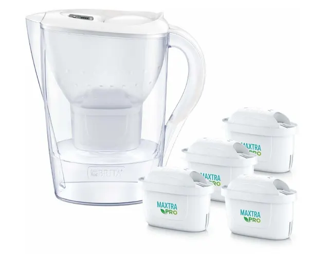 Dzbanek filtrujący Brita Marella+4 wkłady Maxtra Pro PP (2 4l; biały)
