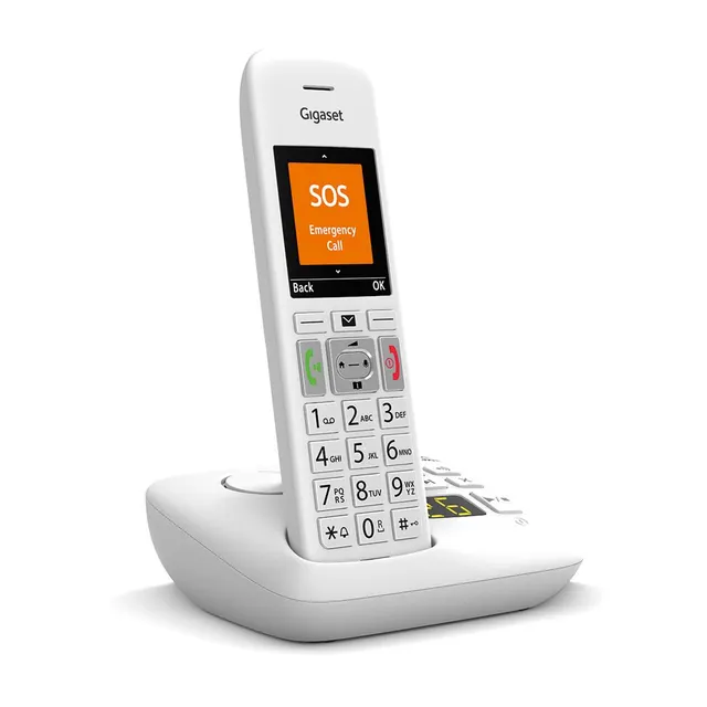 Gigaset E390A Telefon w systemie DECT Nazwa i identyfikacja dzwoniącego Biały