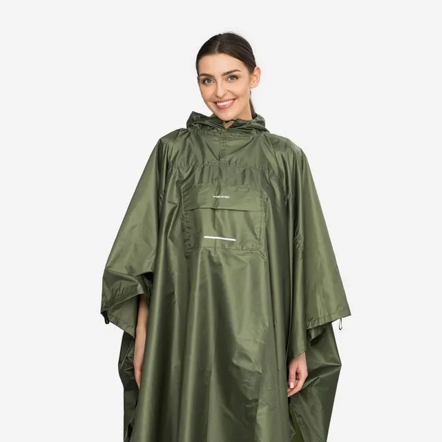 Poncho przeciwdeszczowe dla dorosłych VIKING Vesper Backpack zielone UNI