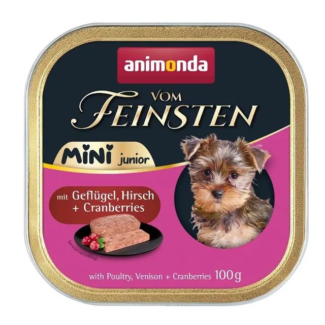 ANIMONDA Vom Feinsten Mini Junior with Poultry venison + cranberries 100g
