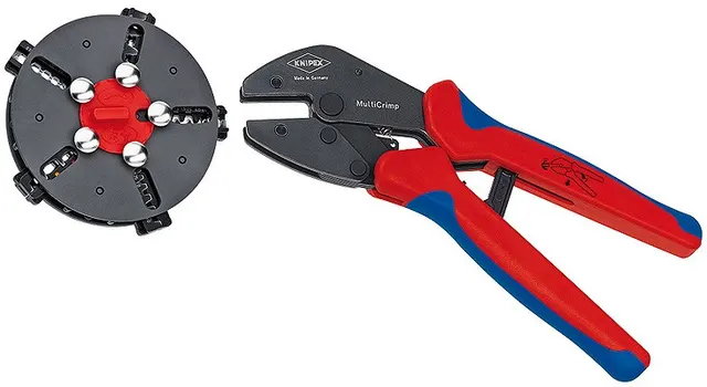 Knipex 97 33 02 zaciskarka kablowa Narzędzie do zaciskania Niebieski Czerwony