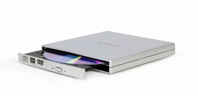 GEMBIRD ZEWNĘTRZNA NAGRYWARKA DVD 8X CD 24X USB 2.0 SLIM SREBRNA