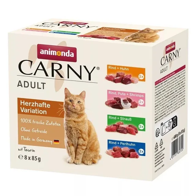 ANIMONDA Carny mix smaków saszetki 8x85g