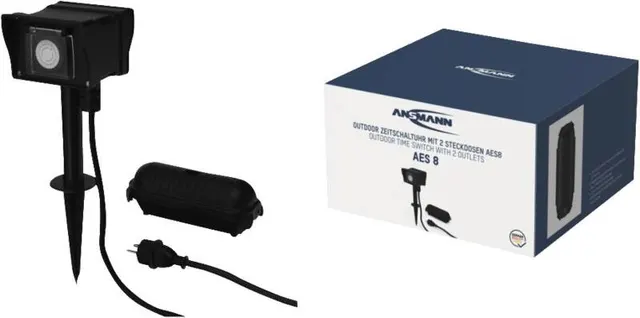 Ansmann 1260-0012 czasomierz elektryczny Czarny Czasomierz dzienny/tygodniowy