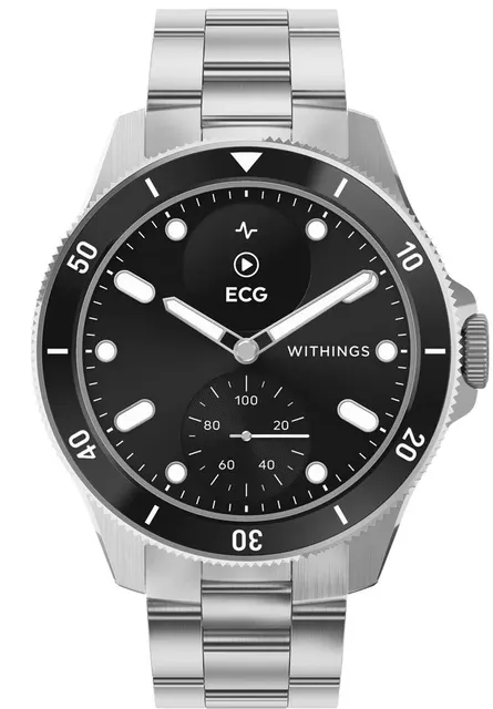 Zegarek Withings Scanwatch Nova - EKG puls SPO2 temperatura aktywność sen (42mm czarny)