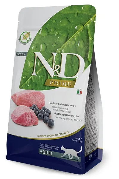 FARMINA N&D Prime Lamb & Blueberry Adult - sucha karma dla kota - 1 5kg