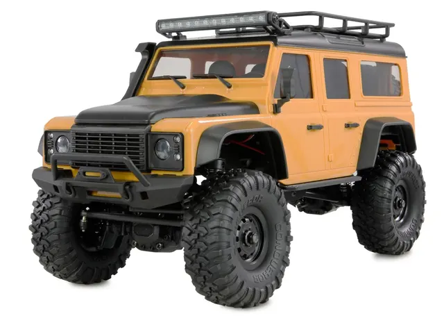 Samochód zdalnie sterowany Amewi RC Crawler Mini-D90 AMXRock 4WD 1:16 RTR w kolorze żółtym