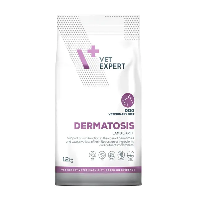 VetExpert Veterinary Diet Dermatosis dog Lamb&Krill 12kg