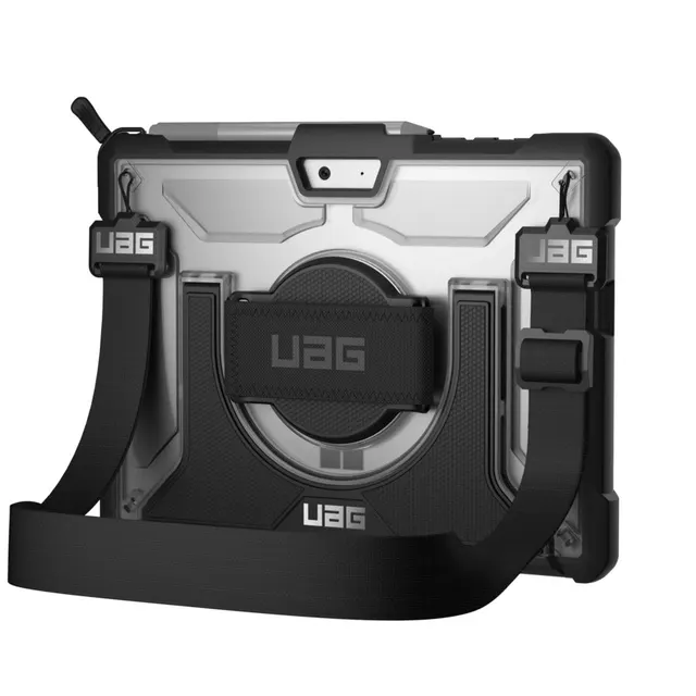 UAG Plasma- obudowa ochronna z wbudowaną podstawką oraz paskiem na dłoń i ramię do Microsoft Surface Go 1/2/3/4 G (ice)