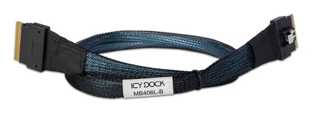 Icy Dock MB406L-B kabel SAS 0 5 m Czarny