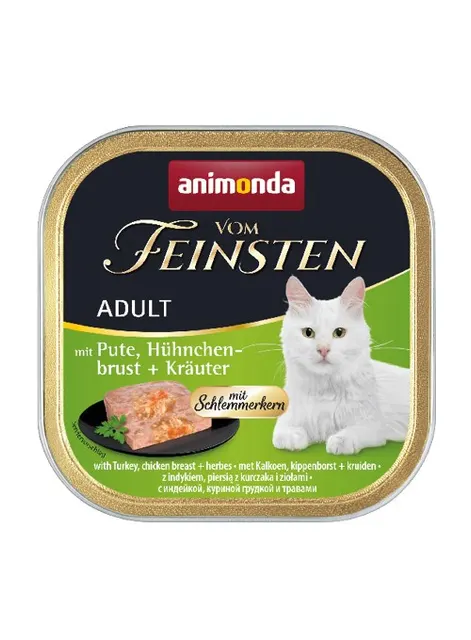 ANIMONDA Vom Feinsten Classic Cat indyk pierś z kurczaka i zioła - mokra karma dla kota - 100g