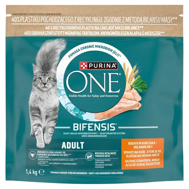 Purina ONE ADULT Kot Kurczk&PłneZiarna 1 4kg