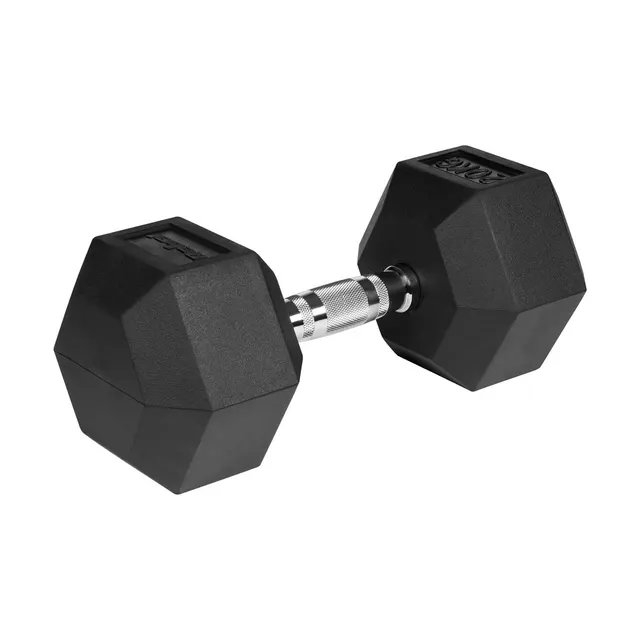 REBEL ACTIVE Hantel żeliwny gumowany 20kg