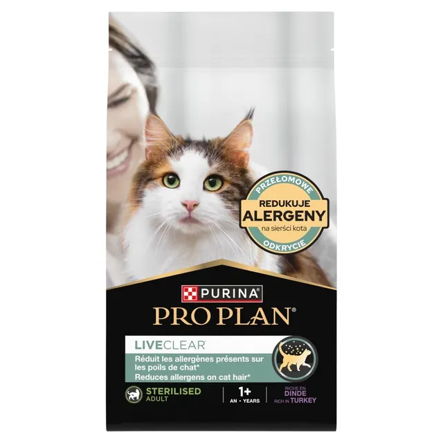 PURINA PRO PLAN LIVECLEAR STERILISED ADULT Bogata w Indyka 2 8kg