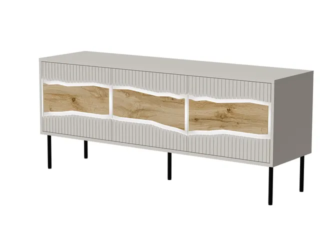 Szafka RTV INSERTO 3D 143 5x40x61 5 kaszmir + LED