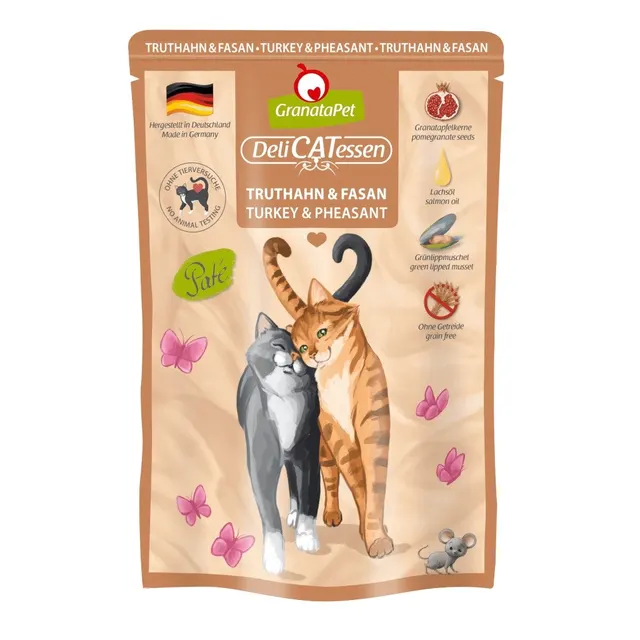 GranataPet DeliCatessen indyk i bażant karma mokra dla kota 85g