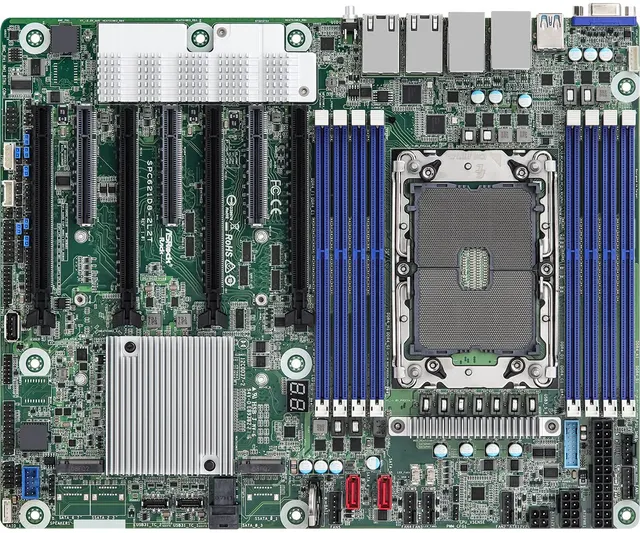 Płyta główna ASRock SPC621D8-2L2T 1x LGA4189 Intel Xeon Scalable 3gen C621A (8xDIMM SATA 2xM.2 2x10GbE 2x1GbE IPMI)