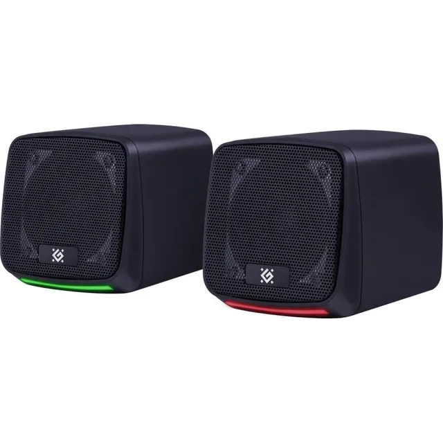 DEFENDER GŁOŚNIKI PC J3 2.0 6W LED USB CZARNE 65963