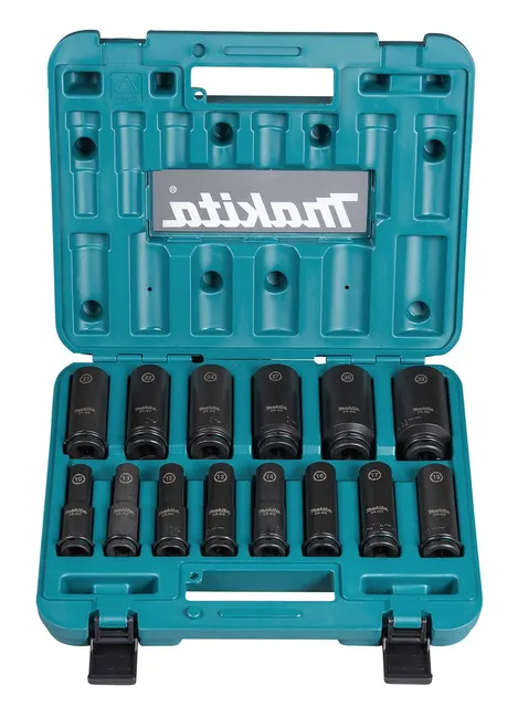 Makita E-16586 Gniazdo udarowe Wpływ socket set Czarny Zielony