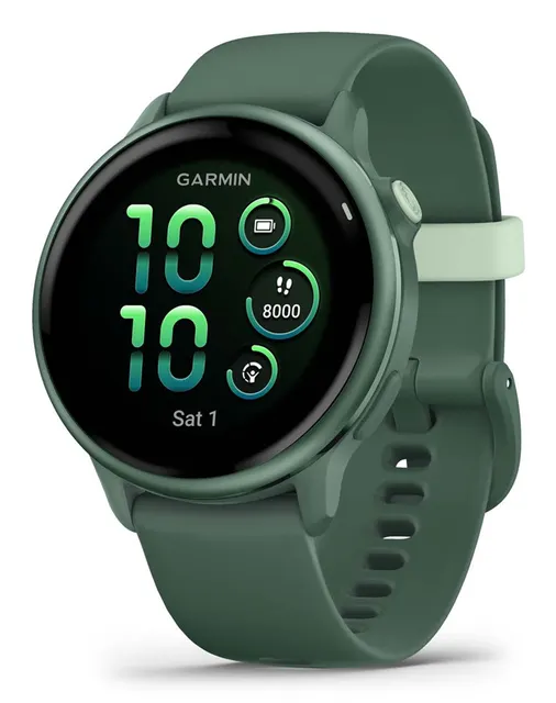 Garmin vívoactive 6 3 05 cm (1.2 ) AMOLED 42 mm Cyfrowy 390 x 390 px Ekran dotykowy Zielony Wi-Fi GPS