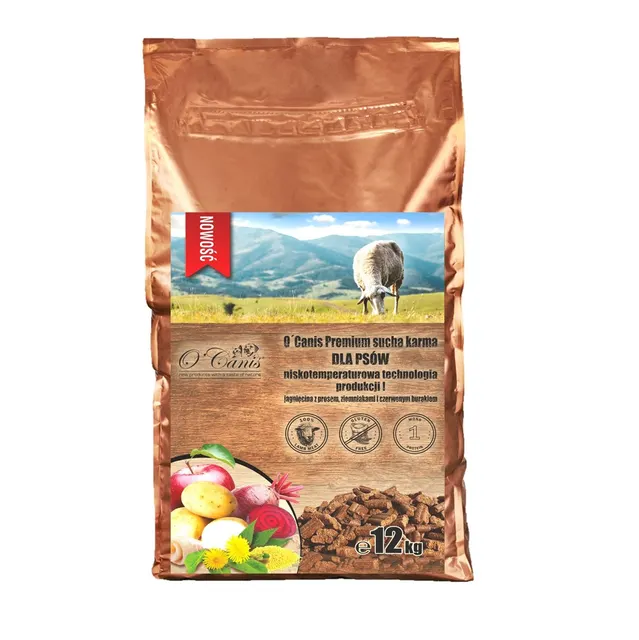O'Canis Premium sucha karma dla psów jagnięcina z prosem ziemniakami i czerwonym burakiem 12kg