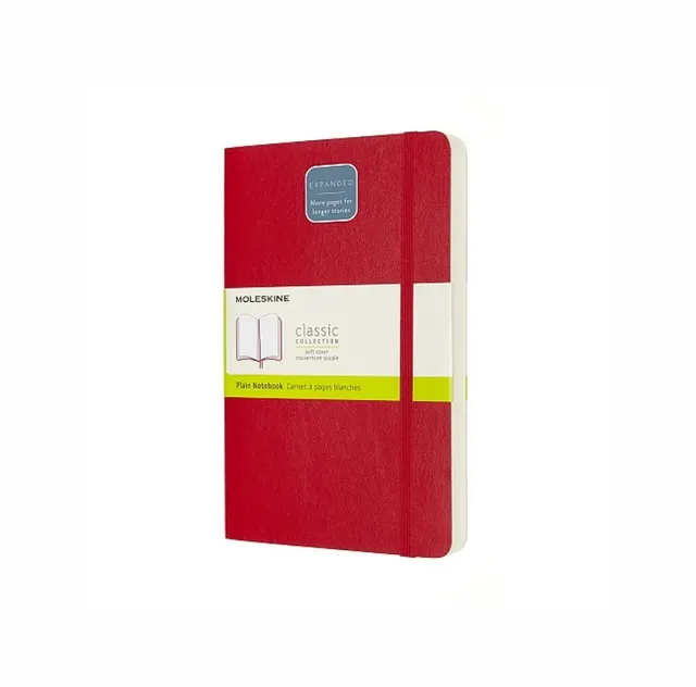 MOLESKINE Notes Classic L (13x21 cm) gładki miękka oprawa scarlet red 400 stron czerwony