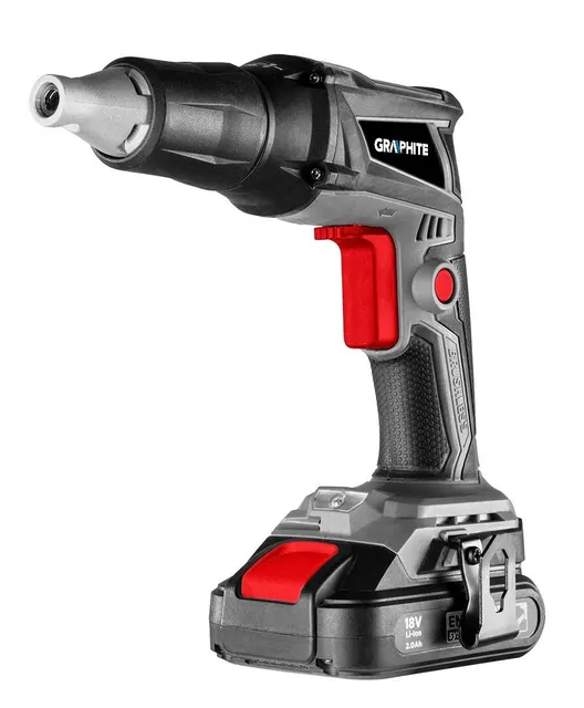 Wkrętarka akumulatorowa bezszczotkowa GRAPHITE 58GE111 do płyt g/k Energy+ 18V 0-4400 min-1 hex 1/4 (bez akumulatora i ładowarki)