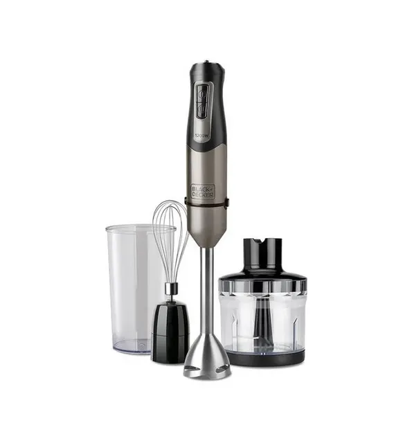 Blender ręczny Black+Decker BXHBA1200E 1200W, 3 funkcje, tryb turbo