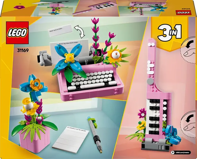LEGO Creator 3w1 31169 - Maszyna do pisania z kwiatami