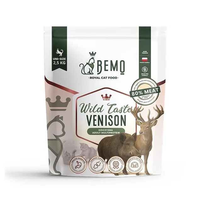 Bemo Cat Wild Taste Venison – karma sucha dla kota z dziczyzną 2 5kg