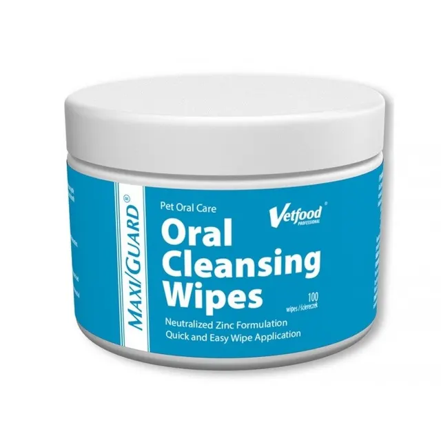 Vetfood MAXI/GUARD Oral Cleansing Wipes pies i kot 100 chusteczek
